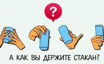 Психологический тест: а как вы держите стакан?