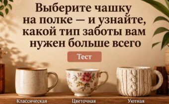 Какая чашка вам приглянулась первой? Ответ покажет, какой поддержки просит ваша душа