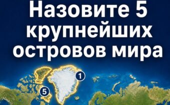 Сможете назвать 5 крупнейших островов мира по одной карте? Географический тест на внимательность