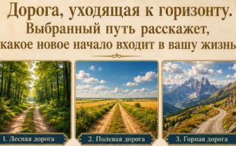Представьте раннее утро и дорогу, уходящую к горизонту. Выбранный путь расскажет, какое новое начало входит в вашу жизнь