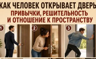 Как человек открывает дверь: привычки, решительность и отношение к пространству