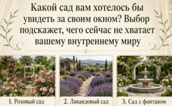 Какой сад вам хотелось бы увидеть за своим окном? Выбор подскажет, чего сейчас не хватает вашему внутреннему миру