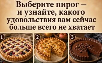 Выберите пирог — и узнайте, какого удовольствия вам сейчас больше всего не хватает