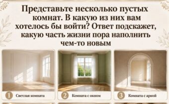В какую пустую комнату вам хотелось бы войти? Ответ подскажет, какую часть жизни пора наполнить чем-то новым