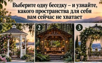 Выберите одну беседку — и узнайте, какого пространства для себя вам сейчас не хватает